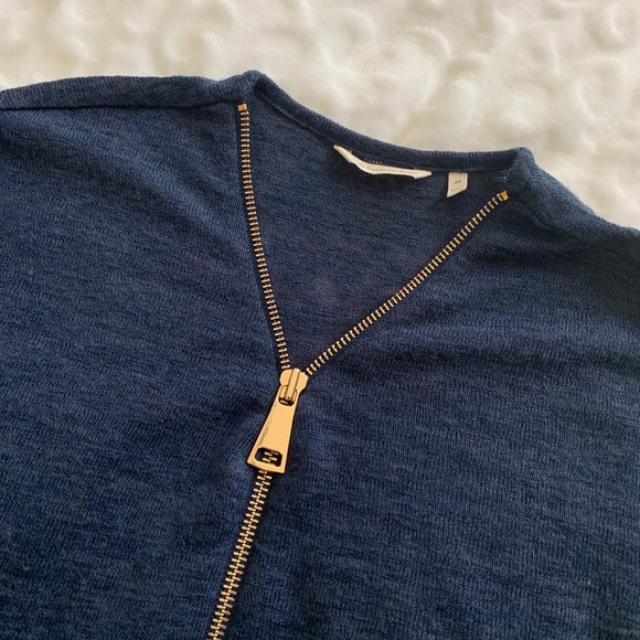 Sold Soft Surroundings Valentina Slub Sweater Navy - Picture 7 of 8